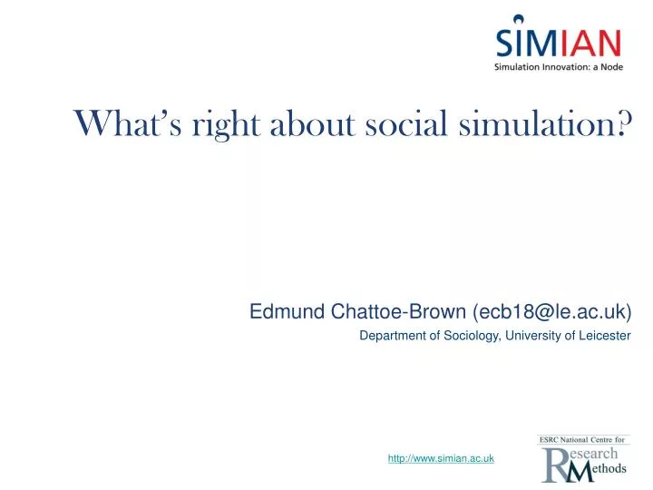 what s right about social simulation