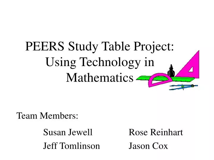 peers study table project using technology in mathematics