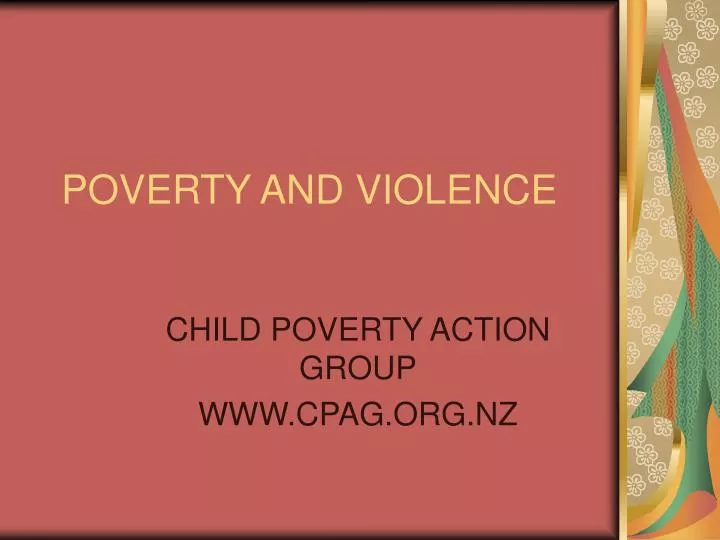 poverty and violence