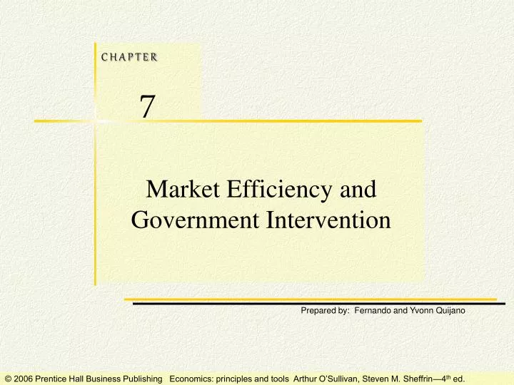 market efficiency and government intervention
