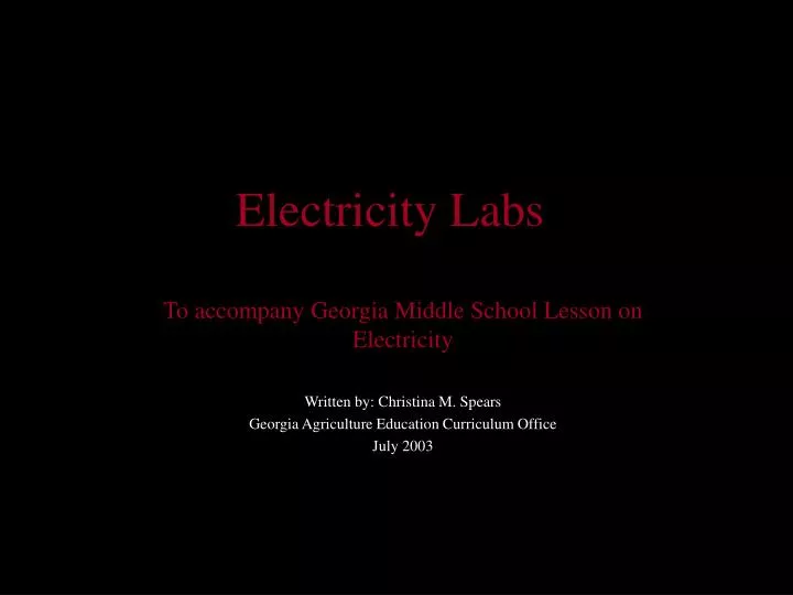 electricity labs