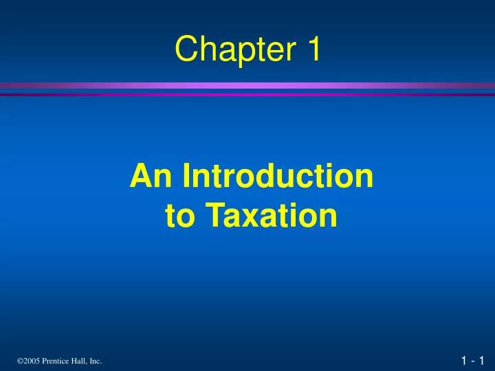 an introduction to taxation