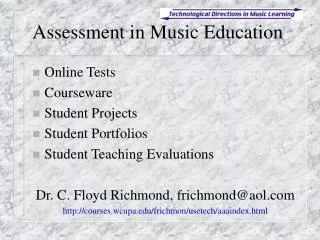 Assessment in Music Education