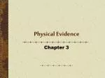 Physical Evidence - slide 1