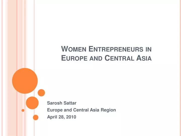 women entrepreneurs in europe and central asia