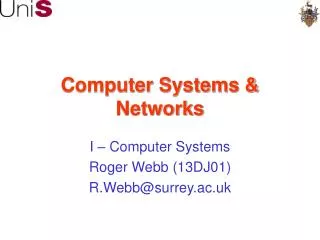 Computer Systems &amp; Networks