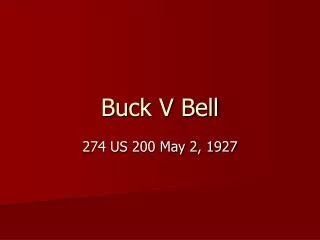 Buck V Bell