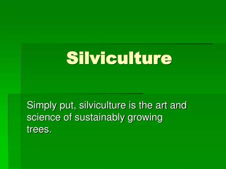 silviculture