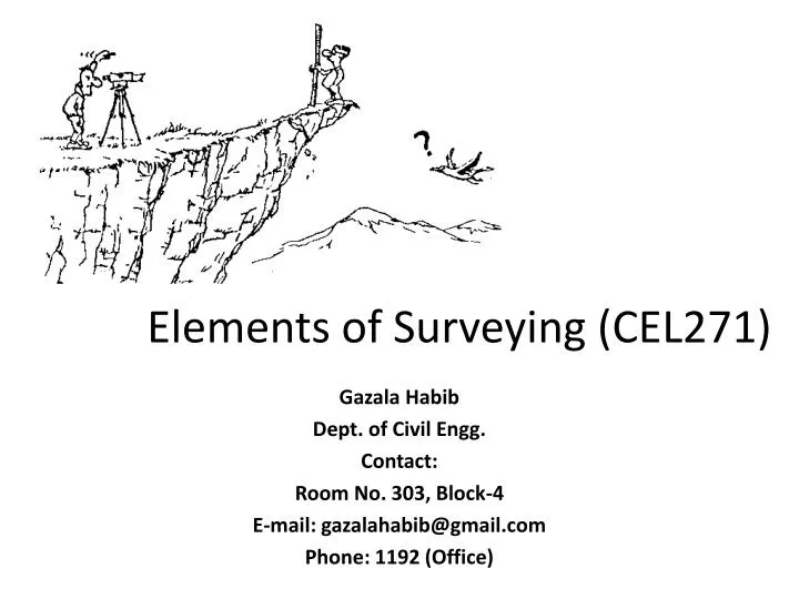 elements of surveying cel271