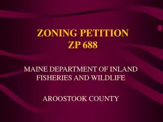 ZONING PETITION ZP 688