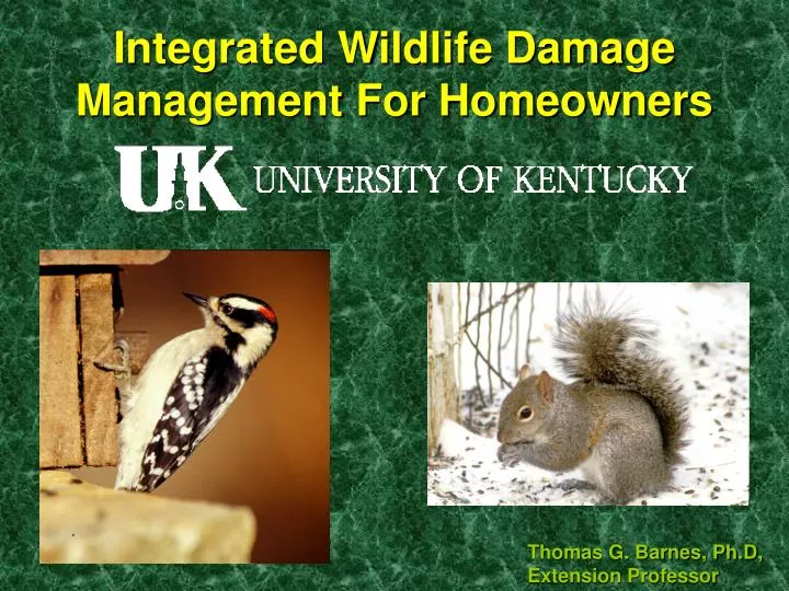 integrated wildlife damage management for homeowners