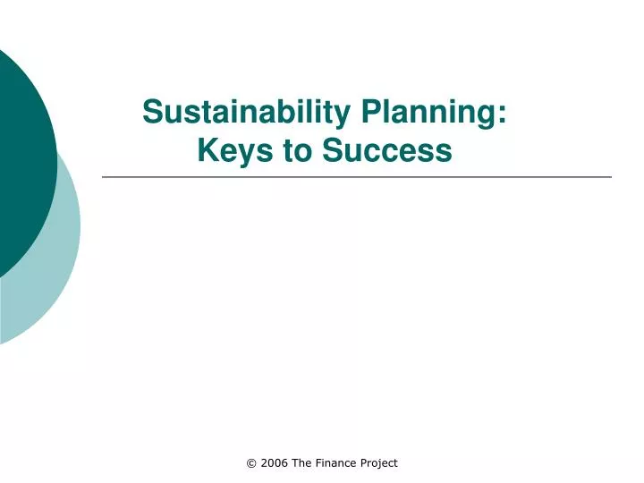sustainability planning keys to success