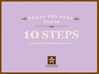 10 STEPS to support breastfeeding mothers
