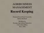 AGRIBUSINESS MANAGEMENT - slide 1