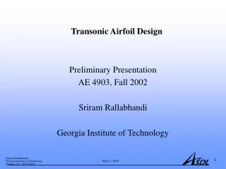 Transonic Airfoil Design