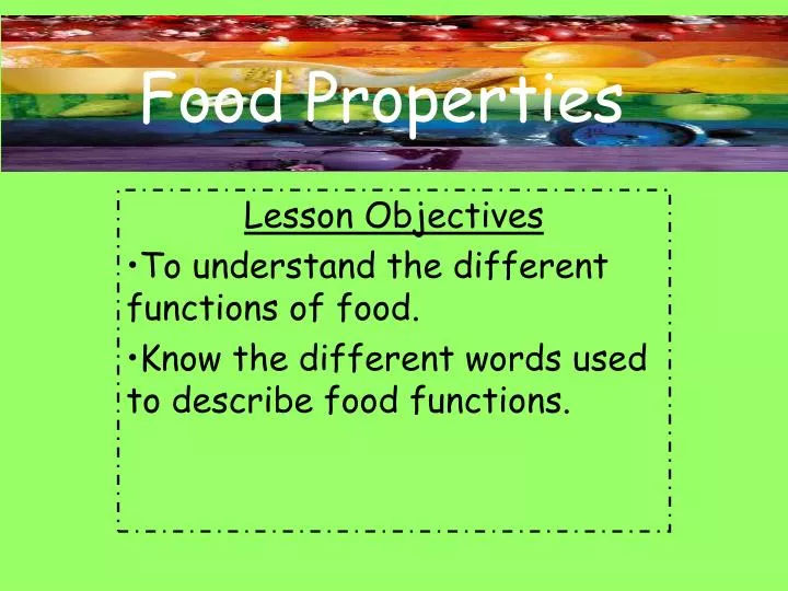 food properties