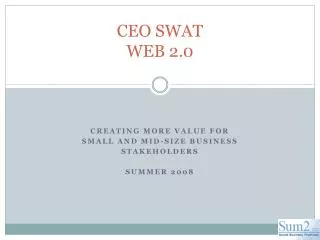 CEO SWAT WEB 2.0
