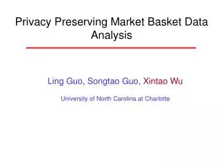 Privacy Preserving Market Basket Data Analysis