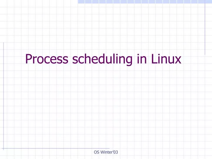 process scheduling in linux