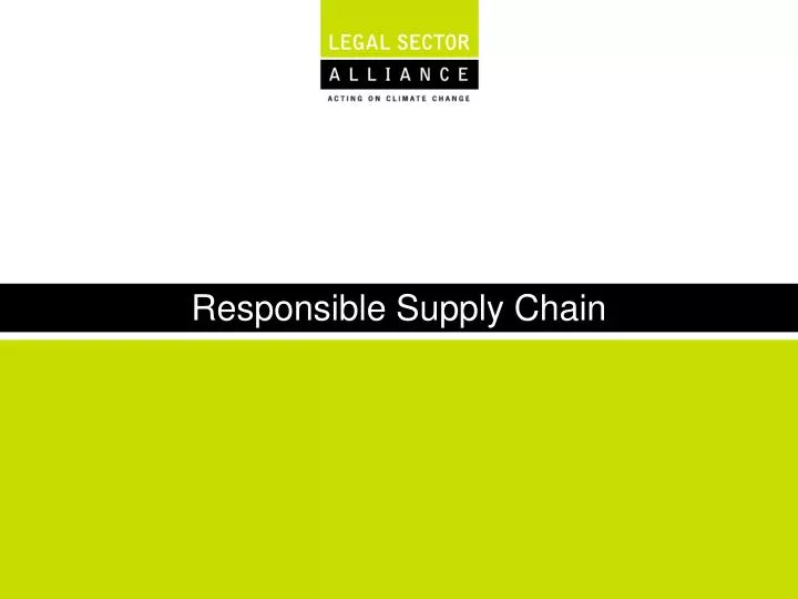 responsible supply chain