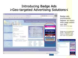 Introducing Badge Ads ? Geo-targeted Advertising Solutions ?