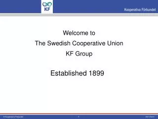 Welcome to The Swedish Cooperative Union KF Group