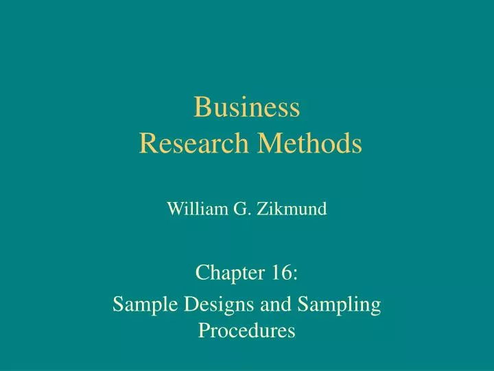 business research methods william g zikmund