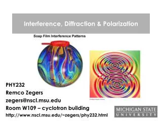 Interference, Diffraction &amp; Polarization