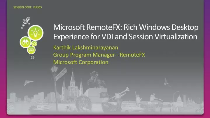 microsoft remotefx rich windows desktop experience for vdi and session virtualization