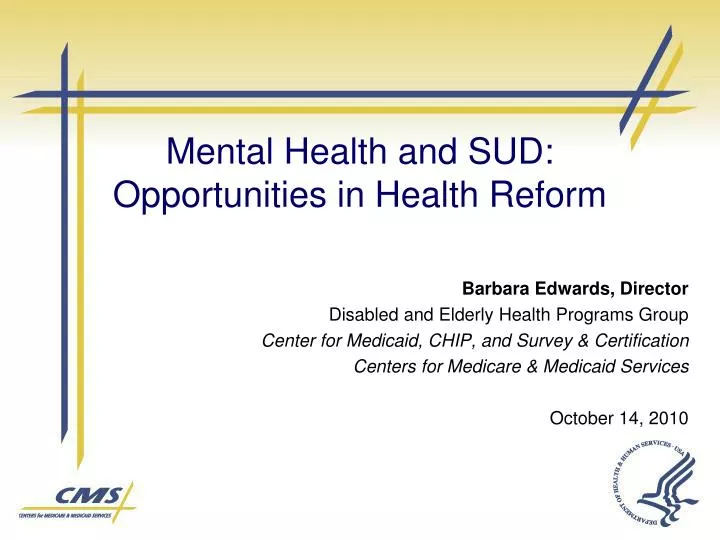 mental health and sud opportunities in health reform