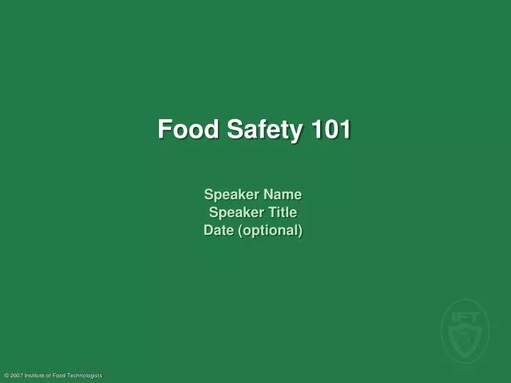 food safety 101