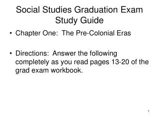 Social Studies Graduation Exam Study Guide