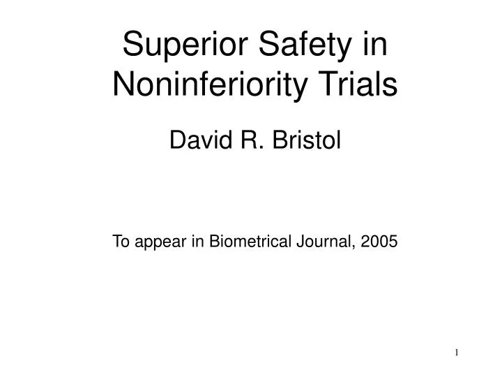 superior safety in noninferiority trials