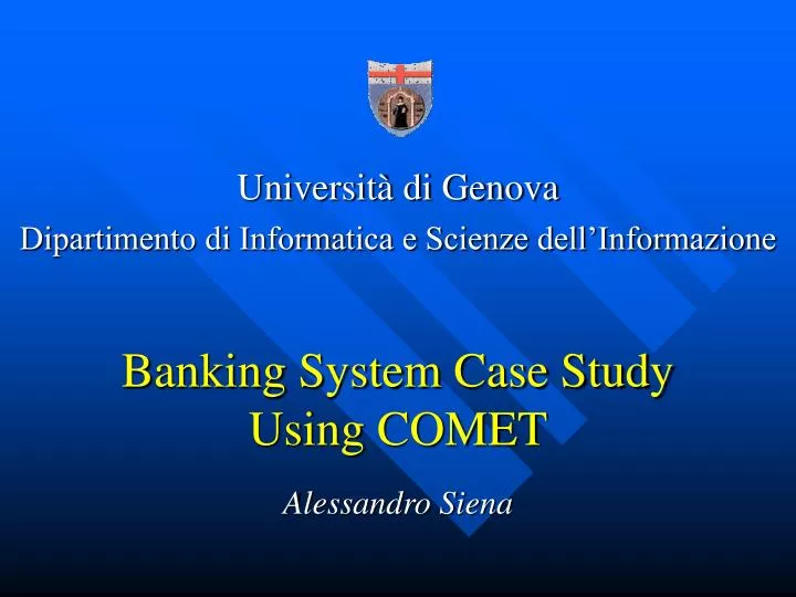 banking system case study using comet