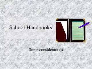 School Handbooks