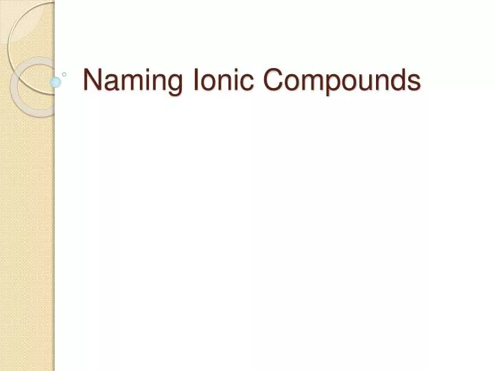 naming ionic compounds