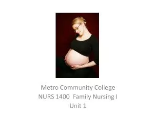 Metro Community College NURS 1400 Family Nursing I Unit 1
