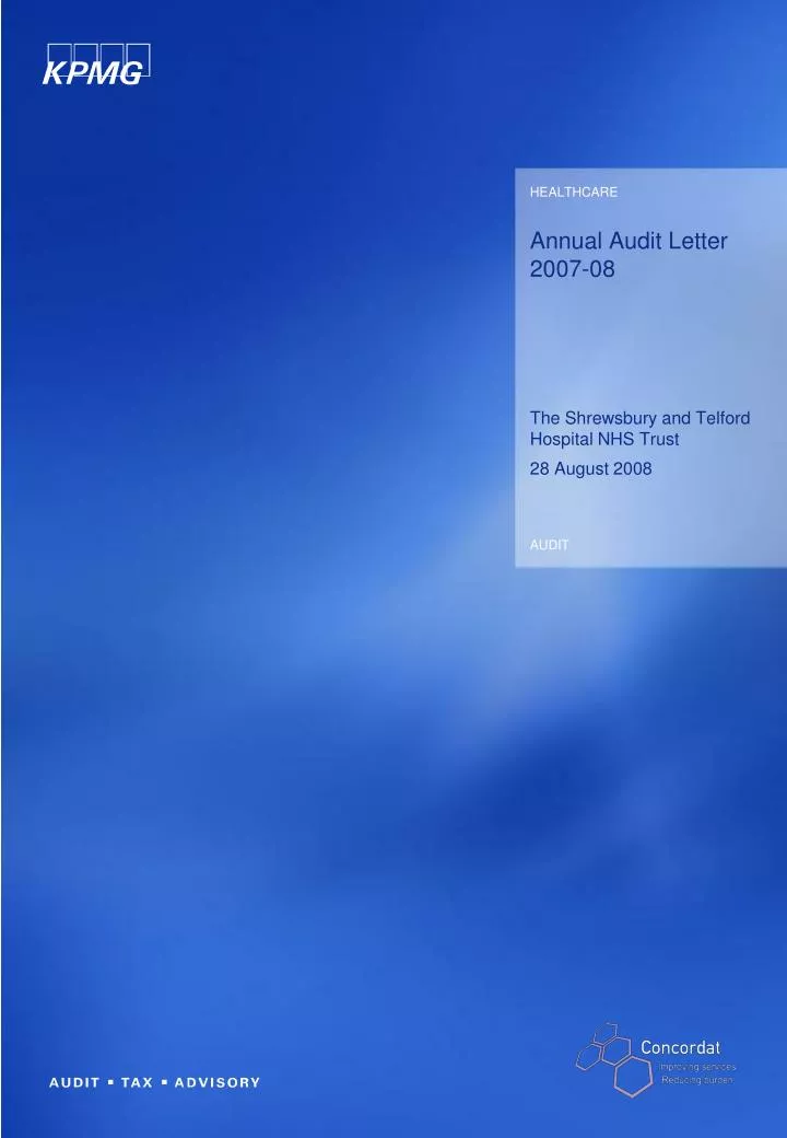 annual audit letter 2007 08
