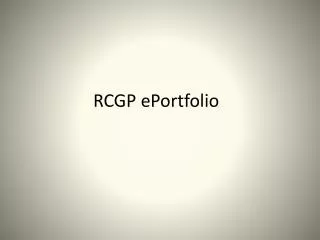 RCGP ePortfolio