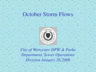October Storm Flows