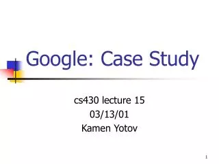 Google: Case Study