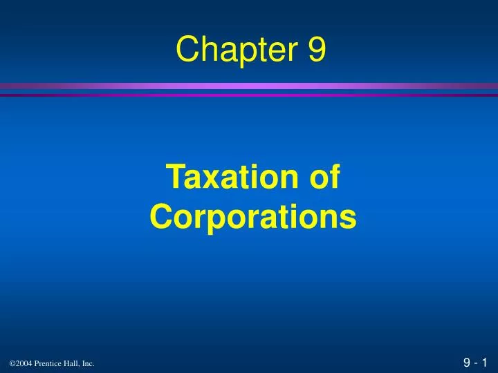taxation of corporations