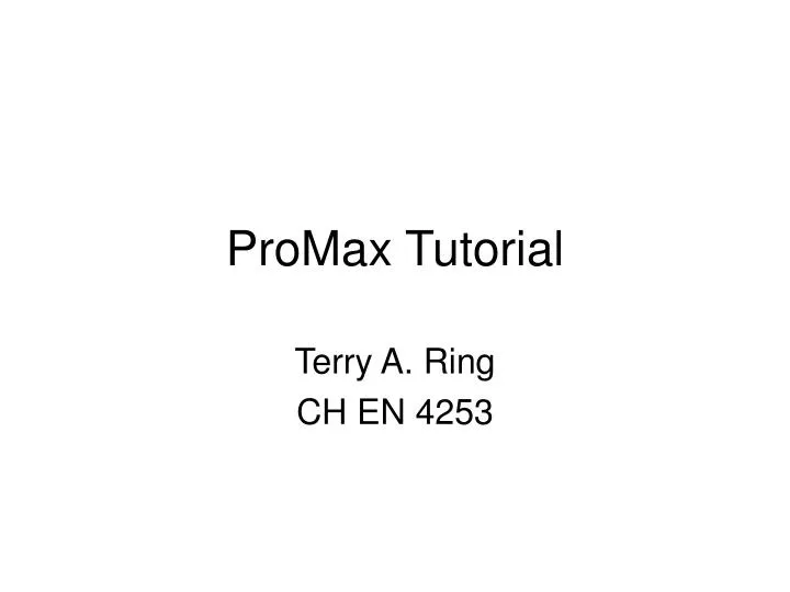 promax tutorial