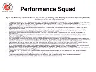 Performance Squad