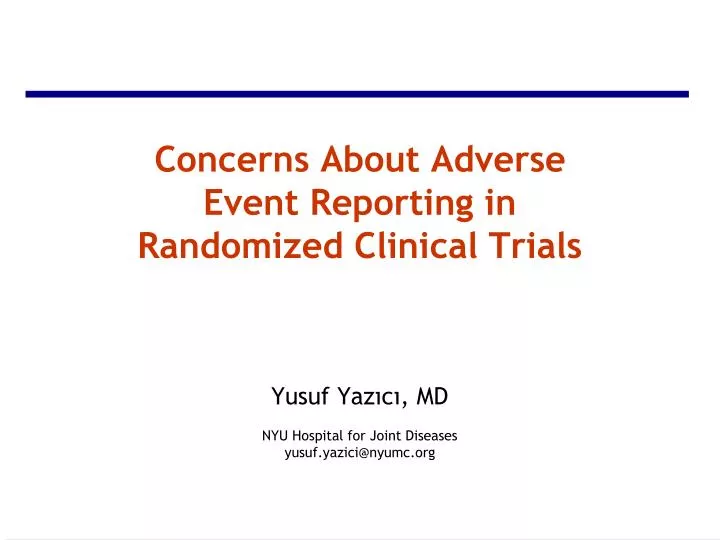 concerns about adverse event reporting in randomized clinical trials
