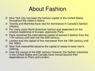 About Fashion