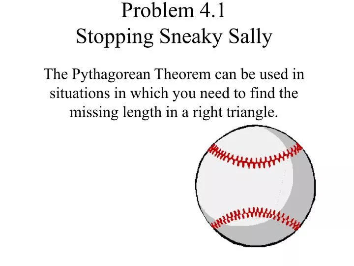 problem 4 1 stopping sneaky sally