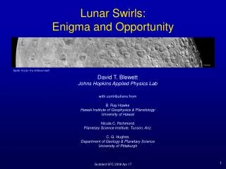Lunar Swirls: Enigma and Opportunity