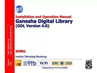Installation and Operation Manual Ganesha Digital Library (GDL Version 4.0)