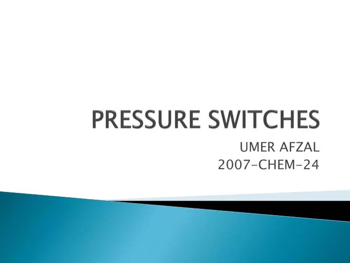 pressure switches